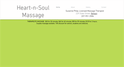 Desktop Screenshot of heartnsoulmassage.com